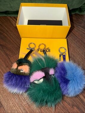 FENDI Bag Bugs Bag Charms, Collection of Three